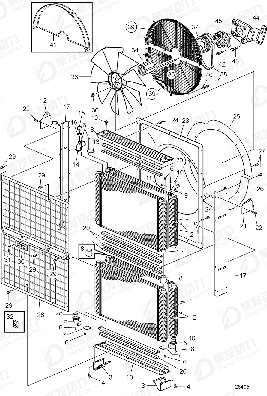 VOLVO Sealing strip 3842333 Drawing